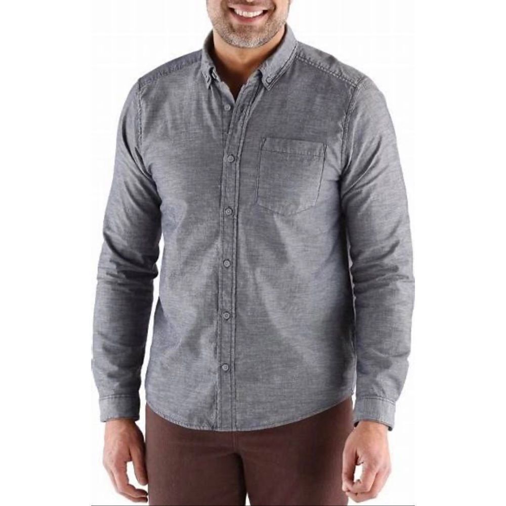 Patagonia Men's Long-Sleeved Bluffside Shirt Blue Button Down Size Large